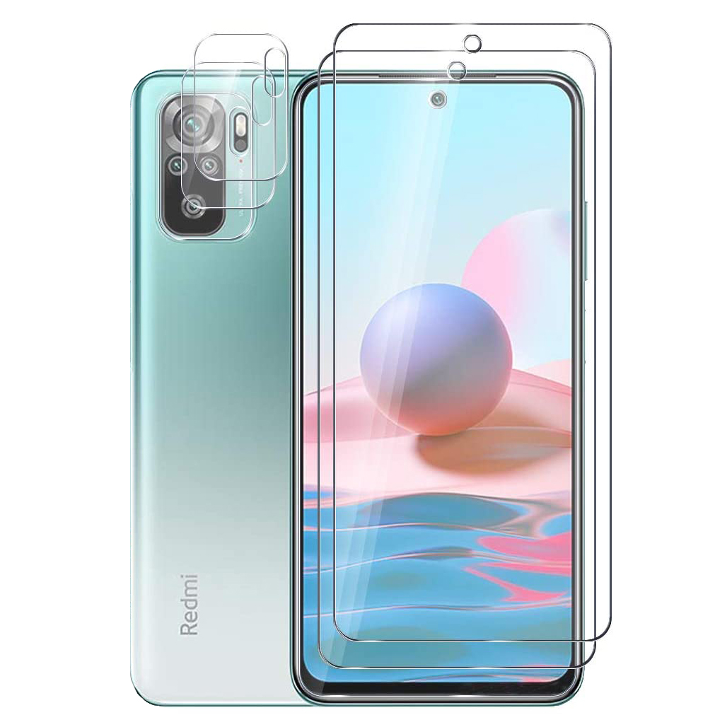 Bakeey-for-Xiaomi-Redmi-Note-10-Accessories-Set-2Pcs-9H-Anti-Explosion-Tempered-Glass-Screen-Protect-1831978-1